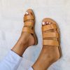 Handmade Greek Leather Sandals Brown Summer Slides
