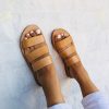 Handmade Greek Leather Sandals Brown Summer Slides