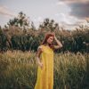 Mustard Yellow Linen Dress Summer For Women Romantic