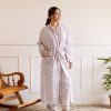 Long Hand Block Print Kimono Robe In Wild